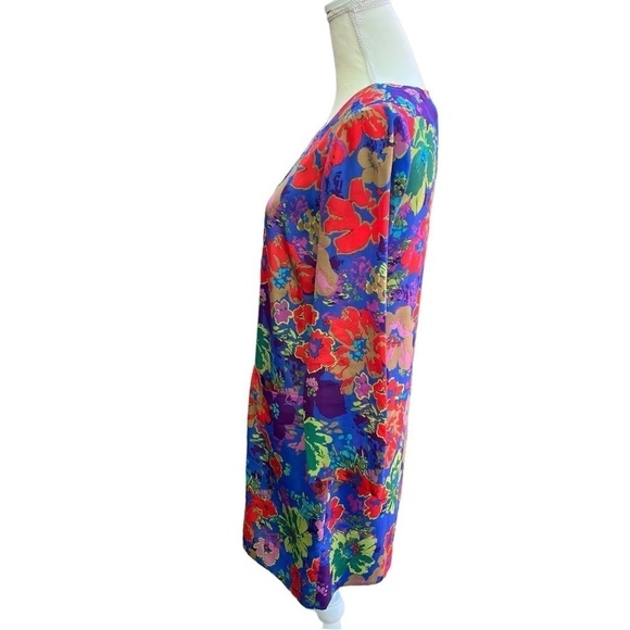 J. Crew Jules Ashbury Silk Floral Dress Size 4 - Picture 4 of 10
